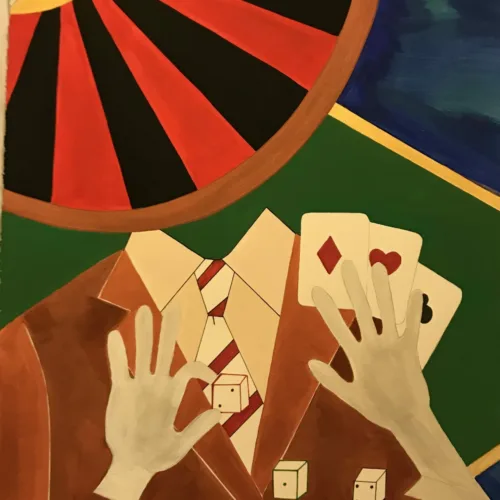 Grace Absi Casino Royal 2018 Acrylic Painting on Arches Paper