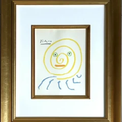 Picasso Framed Lithograph 87 The Great Speaker 1968