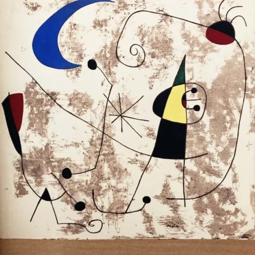 Joan Miro Pochoir Personage XXe Siele 1957