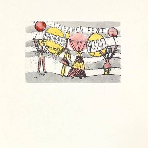 1947 Paul Klee Engraving 30 Lantern Party 1922