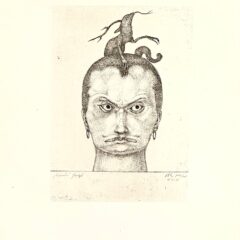 1947 Paul Klee Engraving 6 Head of Menace 1905