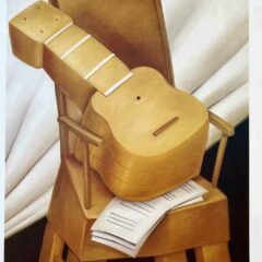 Fernando Botero 24 Guitar and Chair 1983