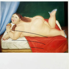 Fernando Botero 23 Colombian Lady Eating an Apple 1983