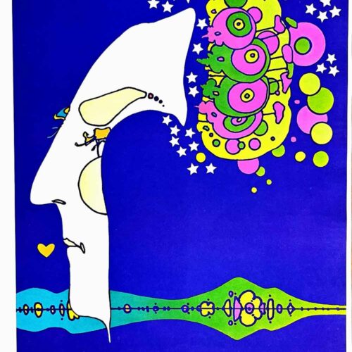 Peter Max Pop Art Poster 15 NBC TV Station 1970