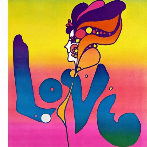 Peter Max Pop Art Poster 8 Love 1970