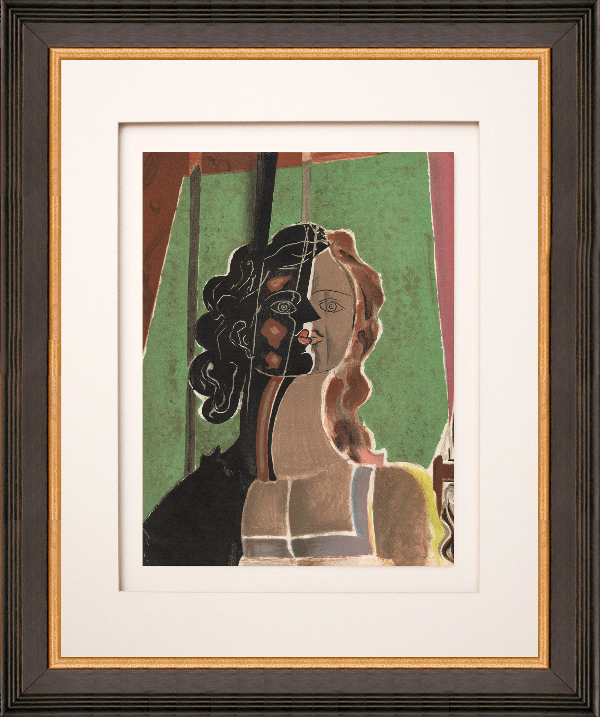 Georges Braque Figure Lithograph Verve 1939 framed