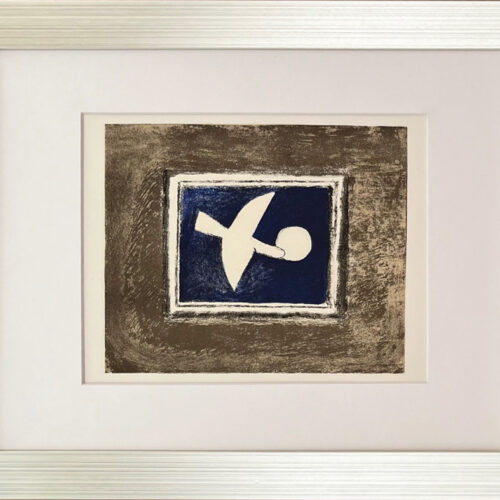 Braque Lithograph Astre Oiseau p108 Mourlot 1963 framed