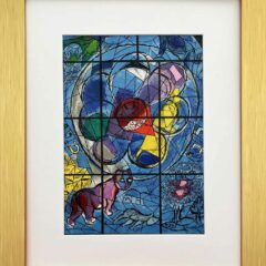 Chagall Framed Lithograph from Jerusalem windows