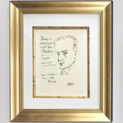 PP024GoldL-Picasso-Homage-to-machado-framed