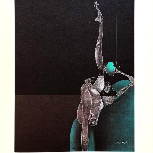 Paul Wunderlich 29 Acrobatie Sur Fond Noir