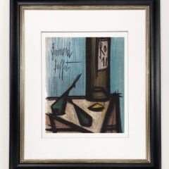 Bernard Buffet Original Lithograph Still Life With Bottle 1967 framed