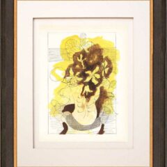 Braque Lithograph Yellow bouquet 1955 Verve framed