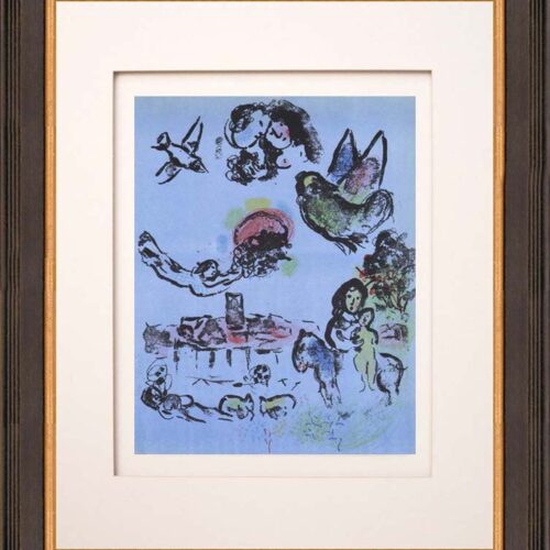 Nocturne at Vence lithograph by Marc Chagall