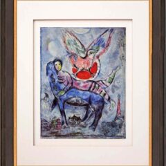 Chagall Original Lithograph La vache bleue 1967 for XXe siecle Framed