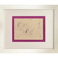 Pablo Picasso Erotic Gravures 2 Dated 29-8-68 framed