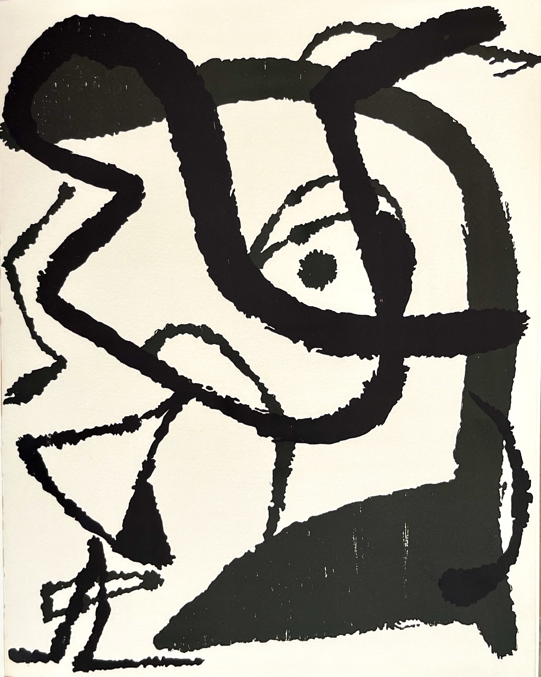 Joan Miro Original Woodcut engraver v2-2 1989