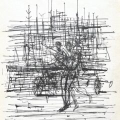 Jean Carzou Signed Drawing fascimile 1962