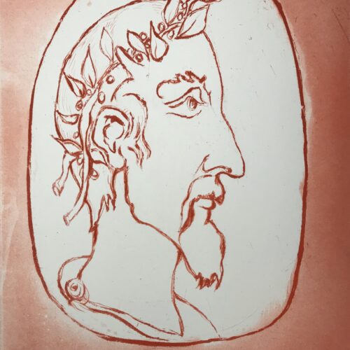 Edouard Pignon Original Copperplate Engraving Frontispiece Roman face 1976