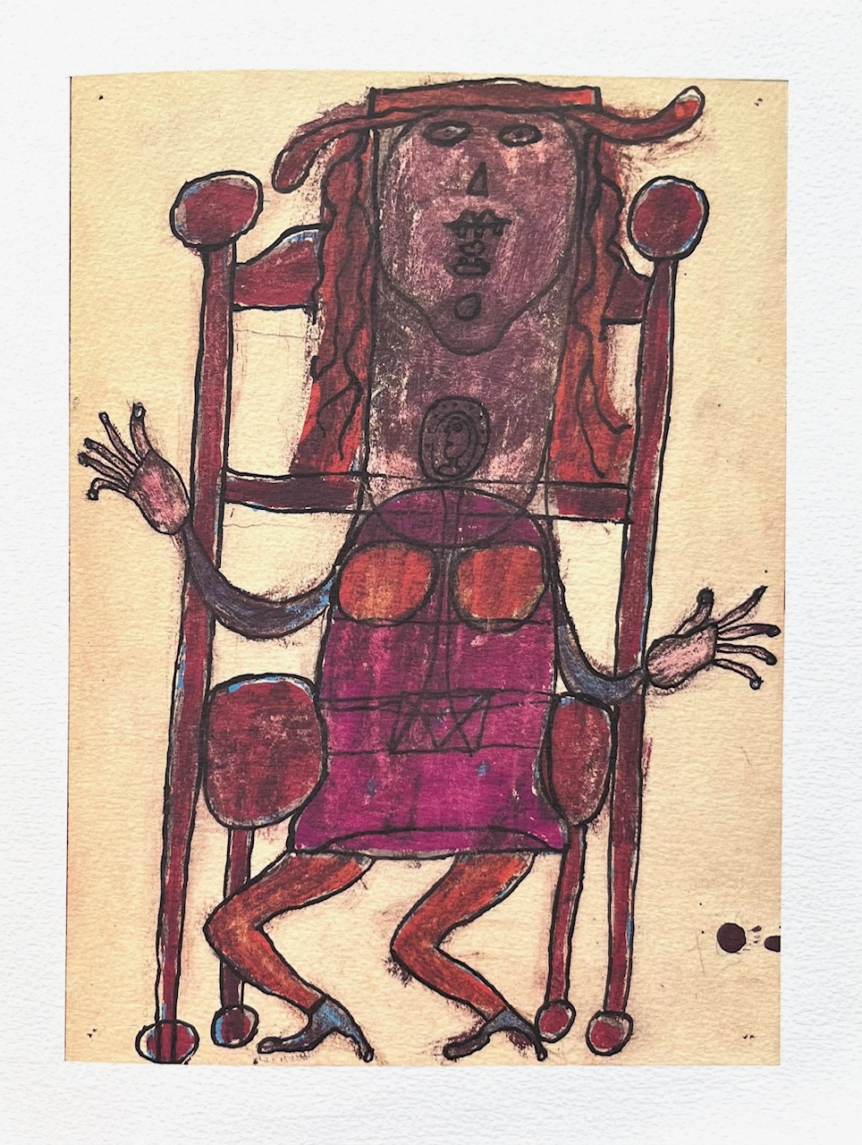 Jean Dubuffet 23 Aquarelle -Lithograph A meme la pierre 1982