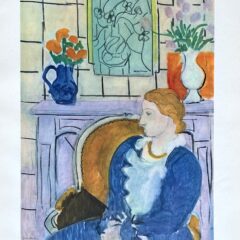 Henri Matisse Engraving 18 Blue dress in ochre arm-chair1948