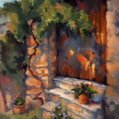 Marjorie Taylor Oil Painting on Canvas Provencal doorway