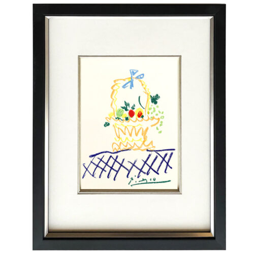 Picasso Lithograph 63 Floral watch 1968 Framed