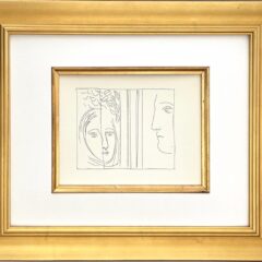 Picasso Metamorphoses 16 Profile and head of a woman framed