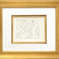 Picasso Metamorphoses 23 Two wreslers observed by 3 nude women framed