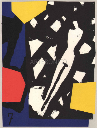 Aki Kuroda, Original Lithograph N7-1, 1988