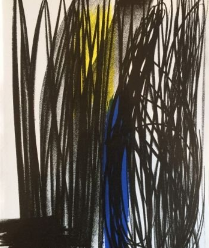 Hans Hartung original Lithograph 1973, XX Siecle