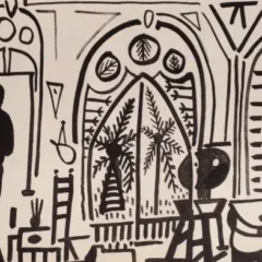 Picasso Sketchbook Lithograph No 12, dated 1/11/1955