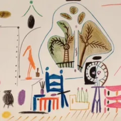 Picasso Sketchbook Lithograph No 2, dated 8/11/1955