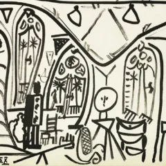 Picasso Sketchbook Lithograph No 10, dated 1/11/1955