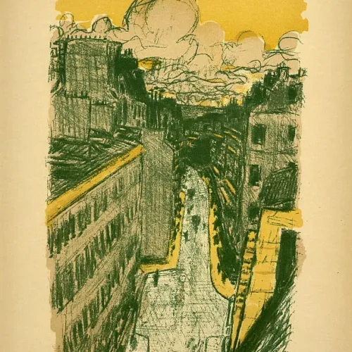 Bonnard Lithograph 115, Rue Vue d'en haut 1952