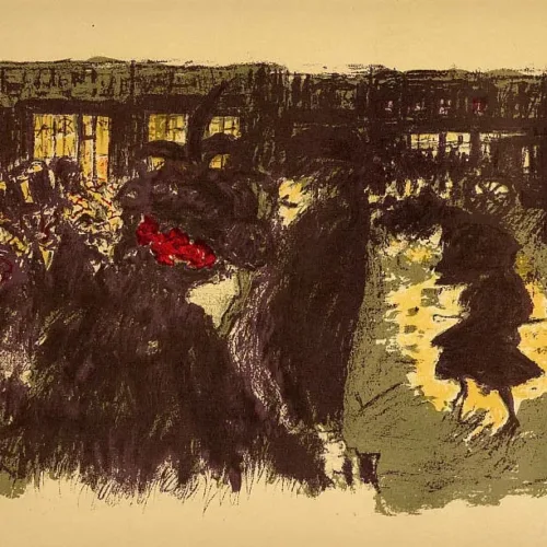 Bonnard Lithograph 119, Place le soir 1952