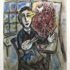 Marc Chagall Le Peintre Oiseau, DM04225 Derriere le miroir 1977